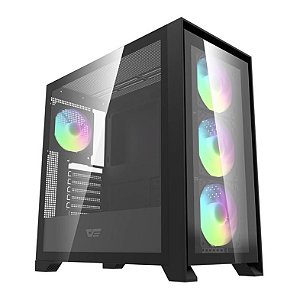 Gabinete Gamer Aigo Darkflash DRX90 Glass, Mid-Tower, Lateral de Vidro, preto