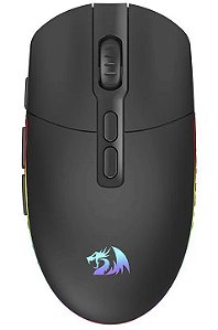 Mouse Gamer Redragon Invader Pro Wireless/Bluetooth, 10000DPI, 8 botões