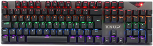 Teclado Gamer Mecânico Knup KP-TM010, preto, RGB, Switch Blue