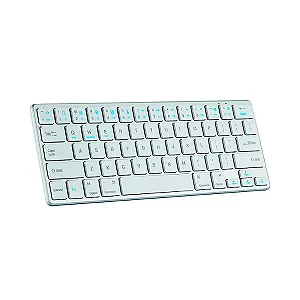 Teclado Sem Fio Bluetooth Knup Branco - KP-TE109