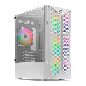 Gabinete Gamer TGT Skylancer V2, Mid-Tower, Lateral de Vidro, Branco