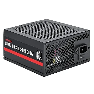 Fonte PC Yes Shocker 600w, 80 Plus White