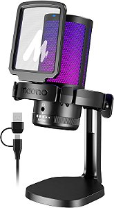 Microfone Maono DGM20, RGB, USB, Preto