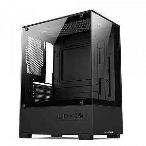 Gabinete Bluecase Hit BG-054,  Lateral E Frente Em Vidro Temperado, Preto