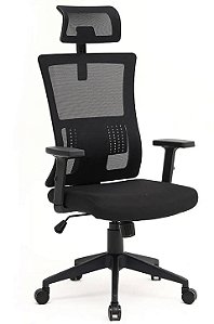 Cadeira Mymax Max Office Ergonomica MAX1, Tecido Mesh, Preto