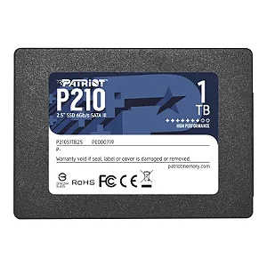 SSD Patriot P210 1TB, SATA, Leitura 520MB/s, Gravação 430MB/s