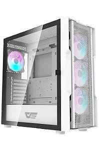 Gabinete Gamer Aigo Darkflash DK431 Mesh, C/ 4 Fans, Mid-Tower, Lateral De Vidro, Branco