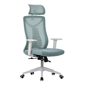 Cadeira Bluecase Office Ergo Prime BCOP-04GRWB, Tecido Mesh, Verde/Branca