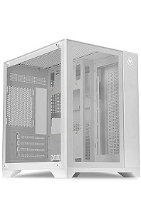 Gabinete Gamer CV100 Frontal E Lateral Em Vidro, Branco