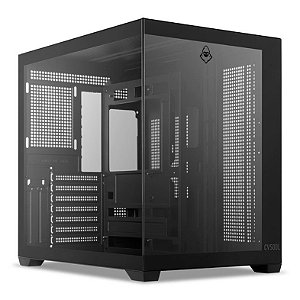 Gabinete Gamer CV500 Frontal E Lateral Em Vidro, Preto