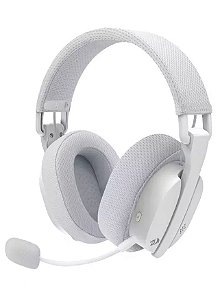 Headset Gamer Wireless Redragon Luce H888w, 2.4Hz/Bluetooth, Microfone destacável, Branco