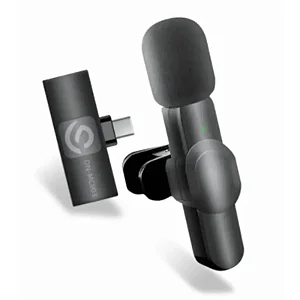 Microfone de Lapela Sem Fio para Smartphone Onistek MC803, Preto
