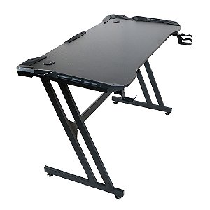Mesa Gamer Mymax MX101, 1,2m, Porta Copo e Headset, Preto