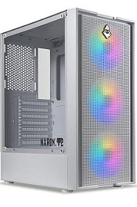 Gabinete Gamer Narok V2, C/ 3 Fans, Mid-Tower, Lateral Vidro, Branco