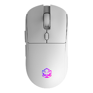 Mouse Gamer Pcyes Basaran Sthealth, S/Fio, Recarregável, 10000DPI RGB, Branco