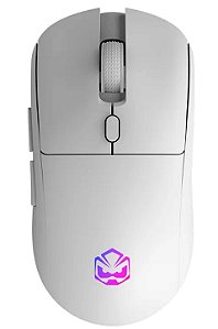 Mouse Gamer Pcyes Basaran Sthealth, S/Fio, Recarregável, 10000DPI RGB, Branco