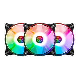 Kit Cooler TGT Humber, 3 fans, RGB, 120mm, Preto