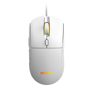 Mouse Gamer PCYes Basaran White Ghost, 6 Botões, 12400DPI