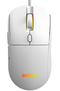 Mouse Gamer PCYes Basaran White Ghost, 6 Botões, 12400DPI