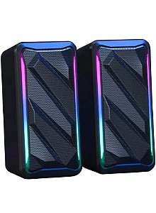 Caixa de Som Gamer Knup Hórus RO849, LED RGB, 10W RMS