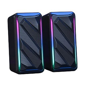 Caixa de Som Gamer Knup Hórus RO849, LED RGB, 10W RMS