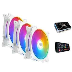 Kit Cooler Revenger Maximus VR346K, 3 fans, RGB, 120mm, Branco