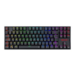 Teclado Gamer Mecânico Redragon Kumara Elite Wireless, Bluetooth, Bateria Recarregável, Rainbow, Switch Brown