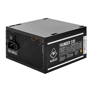 Fonte Mancer Thunder 500W 80 Plus Bronze, Bivolt, PFC Ativo