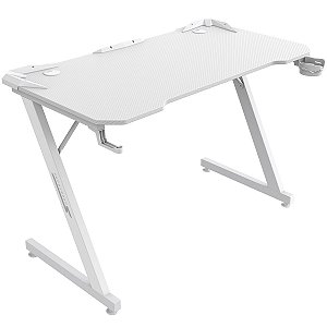 Mesa Gamer Super Epic, 1,1m, Porta Copo e Headset, Branco