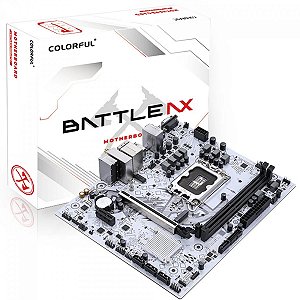 Placa Mãe Colorful BATTLE-AX H610M-E, Intel LGA1700, H610, DDR4, WIFI V20, Branca