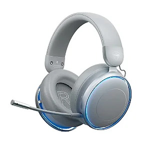 Headset Gamer Machenike GX60, Wireless/Bluetooth (S/fio), Surround 7.1, Drivers 53mm, ANC, LED, Cinza