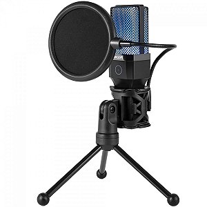 Microfone Gamer Redragon Adne, RGB, Cardióide, USB