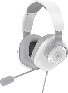 Headset Gamer HAVIT H2230U, Microfone destacável, USB, Branco