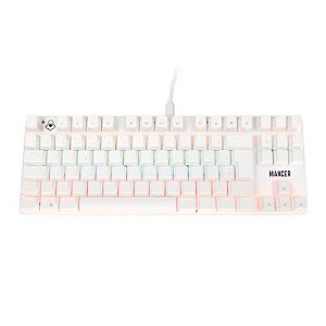 Teclado Gamer Mecânico Shade MK3, TKL, RWB, Switch Red, Branco