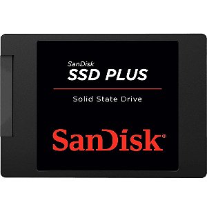 SSD Sandisk Plus 480GB, SATA, Leitura 545MB/s, Gravação 445MB/s