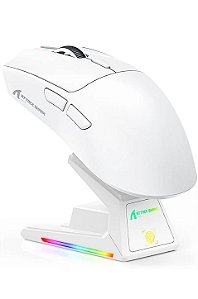 Mouse Gamer Attack Shark X1 Wireless/Bluetooth, Branco, 40000DPI