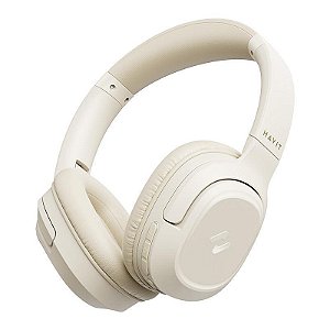Headphone Bluetooth Havit H612BT Pro, Cancelamento de Ruído, Bege/Branco