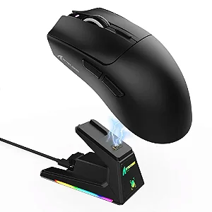 Mouse Gamer Attack Shark X1 Wireless/Bluetooth, Preto, 40000DPI