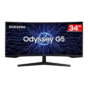 Monitor Gamer Samsung Odyssey G5 34" Ultrawide, WQHD , Curvo, 1ms, 165Hz, VA, Lc34g55twwlmzd