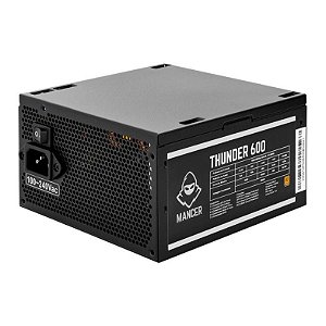 Fonte Mancer Thunder ATX 600W, PFC Ativo, 80 Plus Bronze