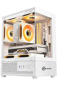 Gabinete Kalkan Hakon, Lateral E Frente Em Vidro Temperado, Branco