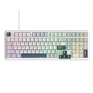 Teclado Gamer Magnético Attack Shark X98 HE, Rapid Trigger, 8000Hz, 0.01ms, Backlit RGB, Starlight White