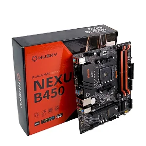 Placa Mãe Husky Nexus B450, AMD AM4, mATX, DDR4