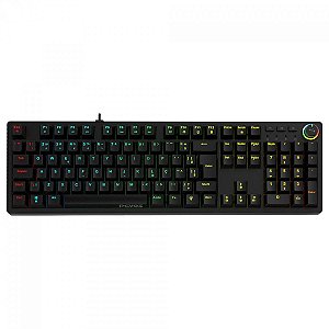 Teclado Gamer Mecânico PCYes Zecky Black Vulcan, Rainbow, Switch Outemu Red ABNT2, Preto