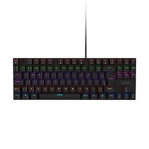 Teclado Gamer Mecânico Vinik Anihi TKL 75%, Rainbow, Switch Outemu Red ABNT2, Preto
