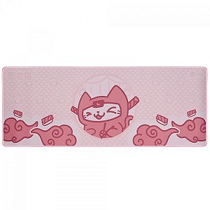 Mousepad Gamer Ninja MewMew Control Rosa, MP25, 80 X 30 cm
