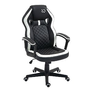 Cadeira Gamer Duex Vortex DX9026BKW, Tecido, Preto/Branco