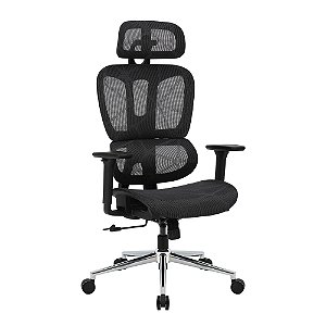 Cadeira Bluecase Office Ergo Master Bcom-01GYBK, Tecido Mesh Cinza e Preto