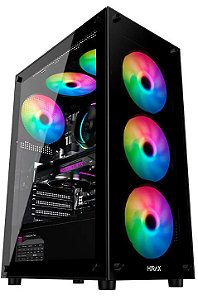 Gabinete Hyrax HGB210, Mini-Tower, Lateral Vidro, Preto