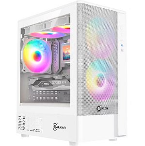 Gabinete Kalkan Avalon Pro V2, Lateral Vidro Temperado, Branco